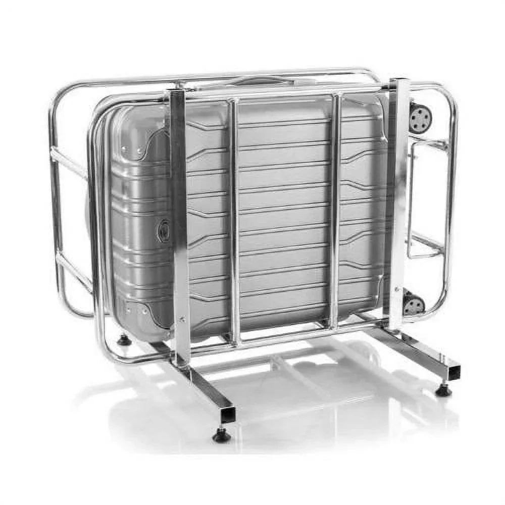 Heys Xtrak Unit Lightweight, TSA Combination Lock, Expandable, Telescopic Handle System Carry-On Luggage with Spinner Wheels Silver