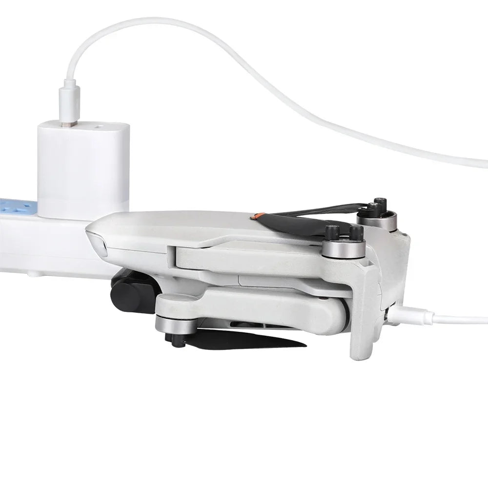 30W USB Charger with Type-C Cable Dual-Port Charging for DJI Mini 2/Mini 3 Pro Charging Parts