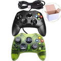 Lot Of 2 Wired Controller S Type Onyx And Clear Green For Xbox Original