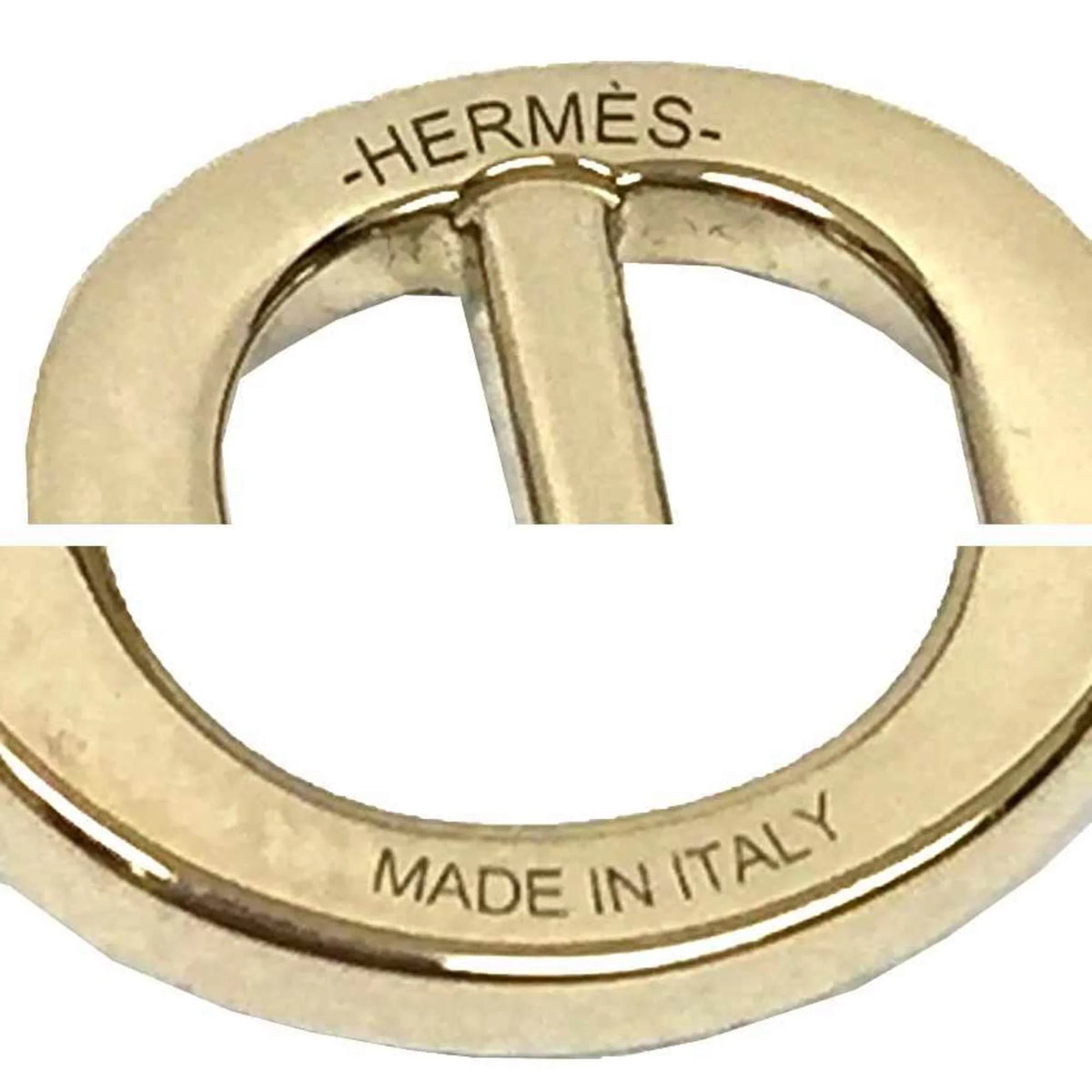 Pre-Owned Hermes Twilly Buckle Scarf Ring Clasp Gold Color Women's (Good)