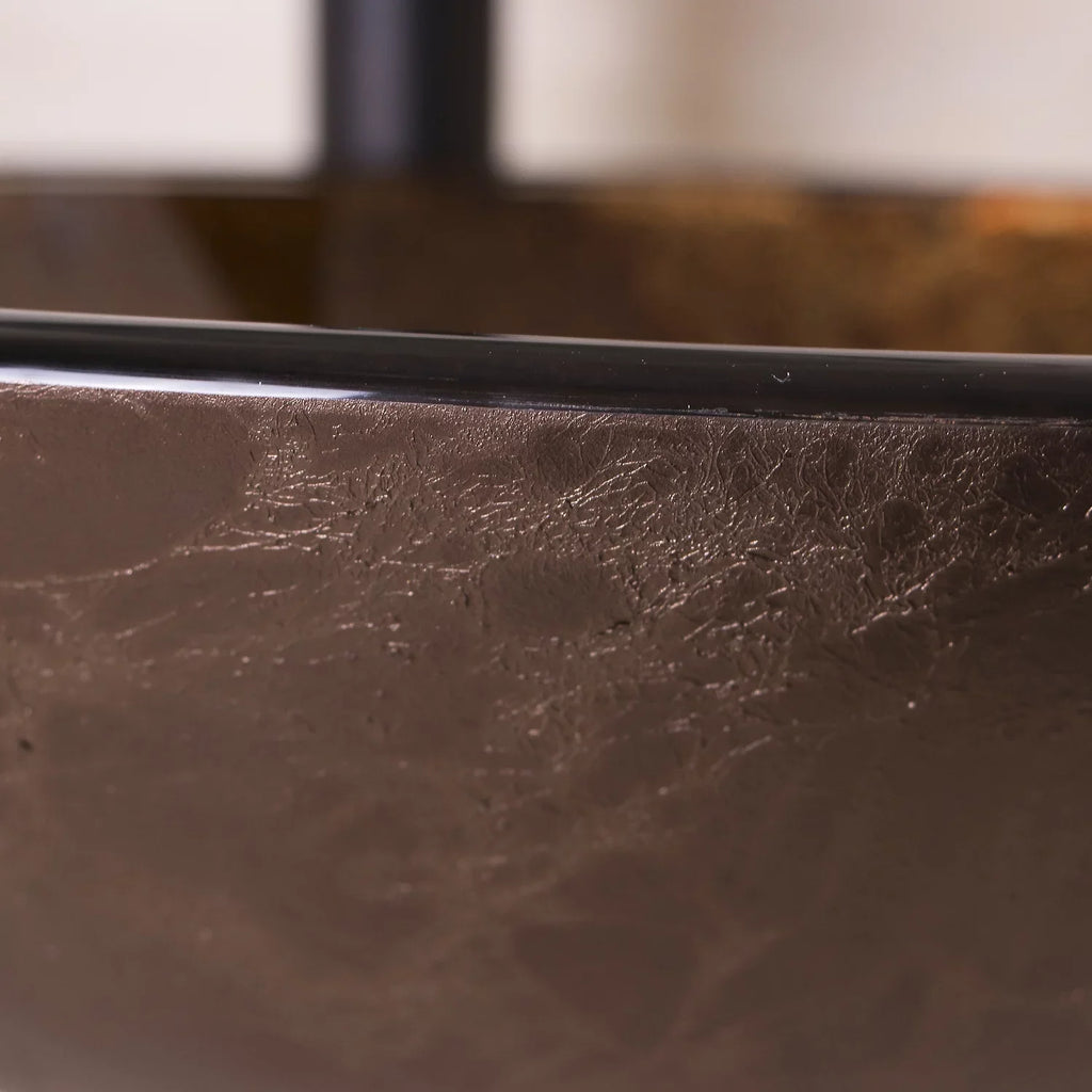 Wonline Artistic ORB Tempered Glass Vessel Sink Set, Wash Sink Come with Pop Up Drain Combo