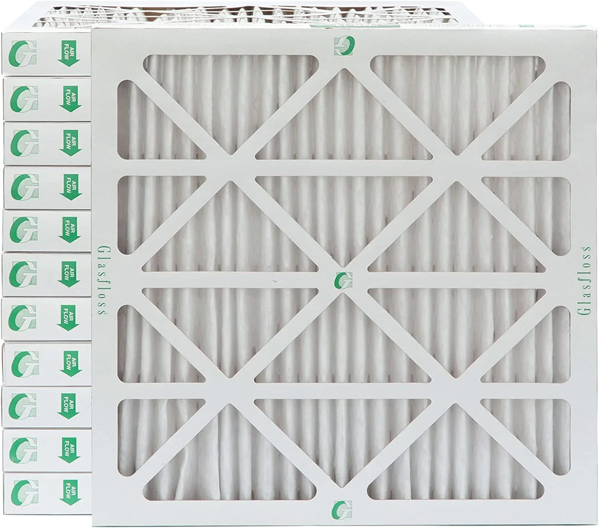 20x20x2 MERV 10 AC & Furnace Filters. 12 Pack. Actual Size: 19-1/2 x 19-1/2 x 1-3/4