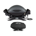 Weber Q 1400 Electric Grill Onyx with Grill Cover