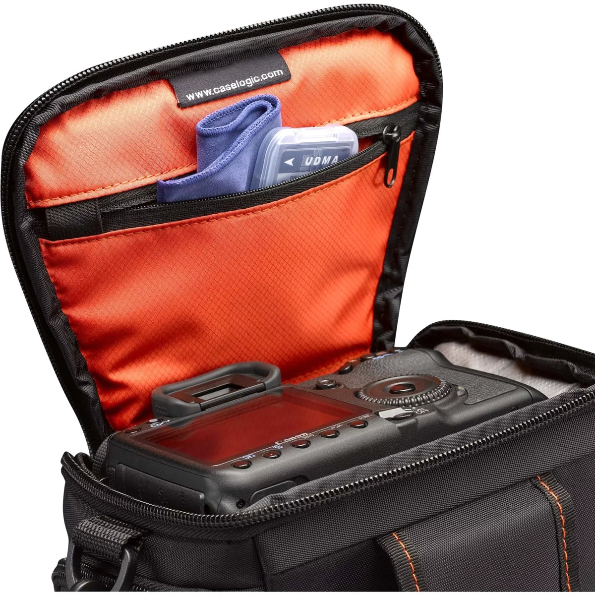 Case Logic Carrying Case (Holster) Camera, Accessories, Battery, Cable, Lens Cap, Memory Card, Cloth - Onyx
