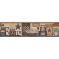 York Wallcoverings Country Keepsakes Family Shelf Border Wallpaper