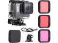 45m Underwater Waterproof Dive Housing Case with 3-Pack Dive Filters for GoPro Hero 5 6 7 Midnight Hero (2018) - Include Backdoor, Quick Release Buckle, Thumb Screw, Tripod Adapter, Lens Cap