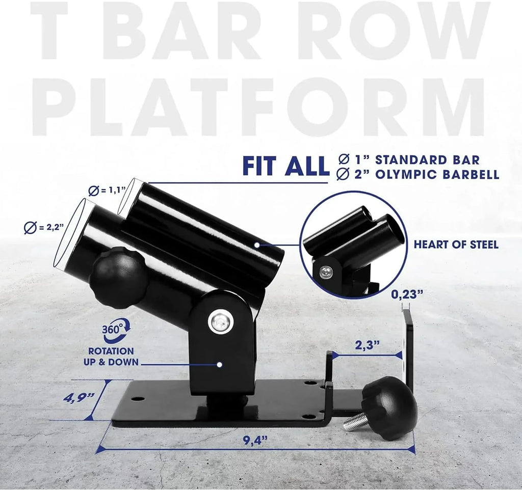 Yes4All T-Bar Row Platform With 360-Degree Swivel Midnight
