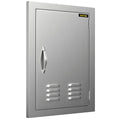 BBQ Access Door 17x24 Centimeter Stainless Steel Single Vertical Island Door with Vents for Storage