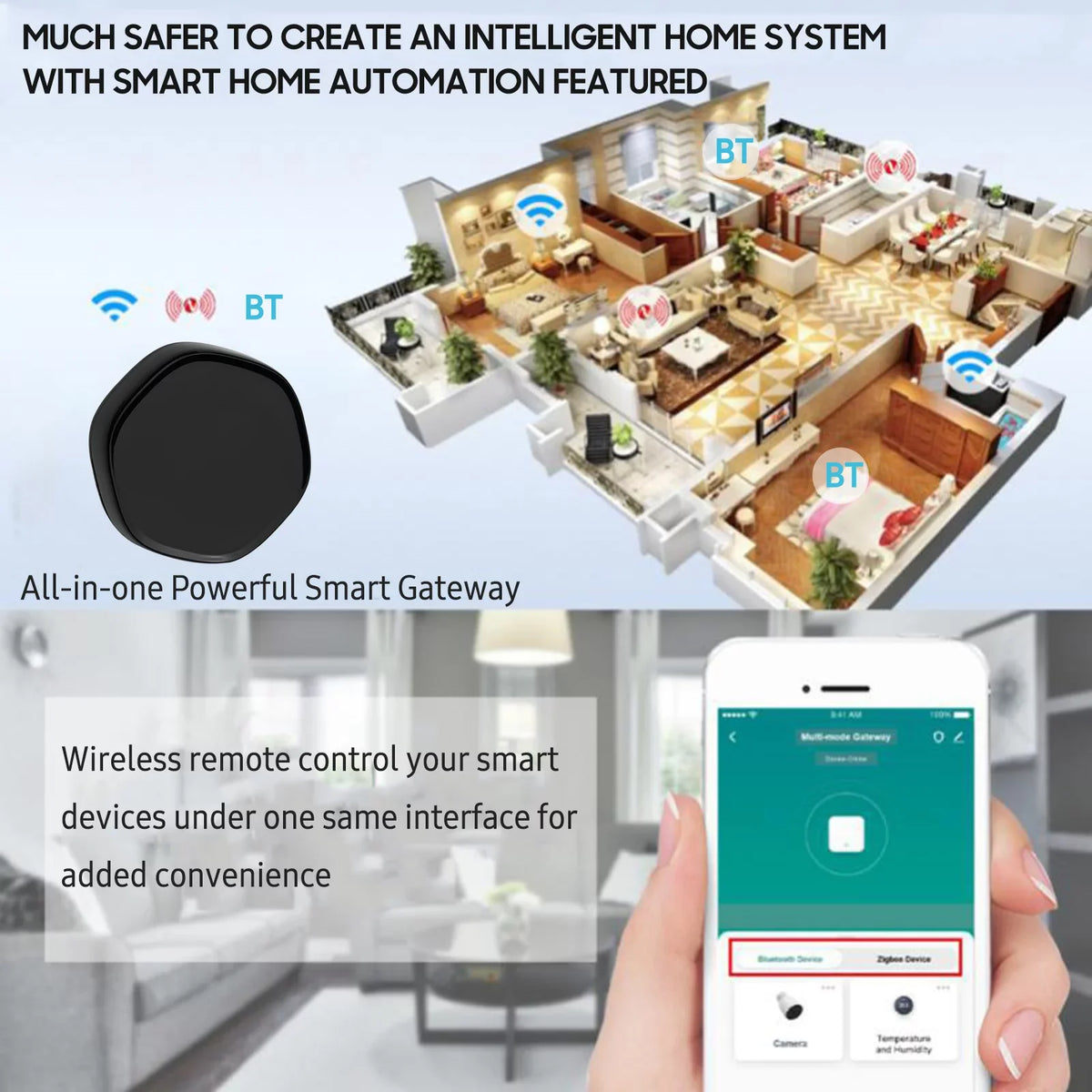 Arealer Wireless Smart Multi-function +BLE Mesh Gate Way WiFi IR Remote Controller Android & iOS Applicable