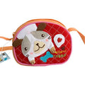 3.9 x 3.3 in. Puppy & Bone - Embroidered Applique Swingpack Bag Purse Wallet Bag & Coin Purse