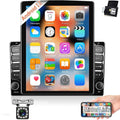 Podofo Double 2 Din 9.7 Centimeter Vertical Touch Screen Car Stereo Radio Android 12 Mirror Link GPS Navi Bluetooth Wifi GPS FM USB with Backup Camera