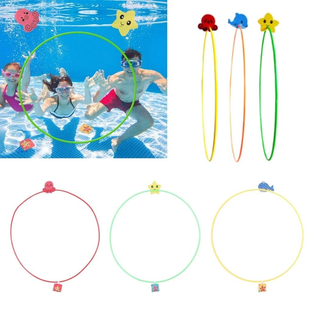 Diving Rings Toy For Kids Swimming Training Durable & Portable Underwater Sports Children Diving Rings