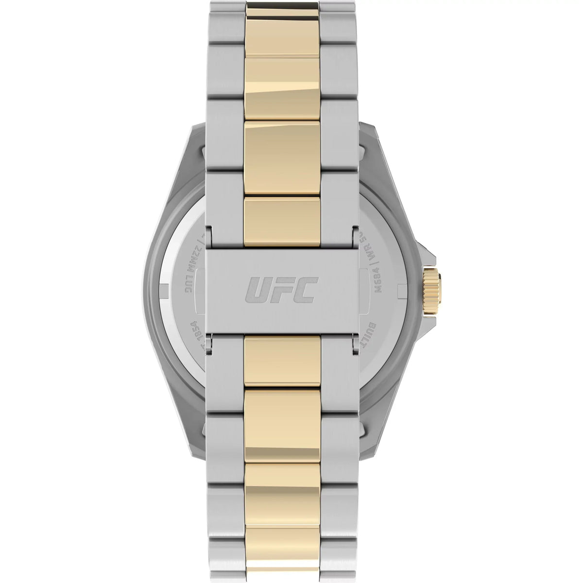 Timex UFC Men's Debut 42mm Watch - Two-Tone Strap Blue Dial Silver-Tone Case