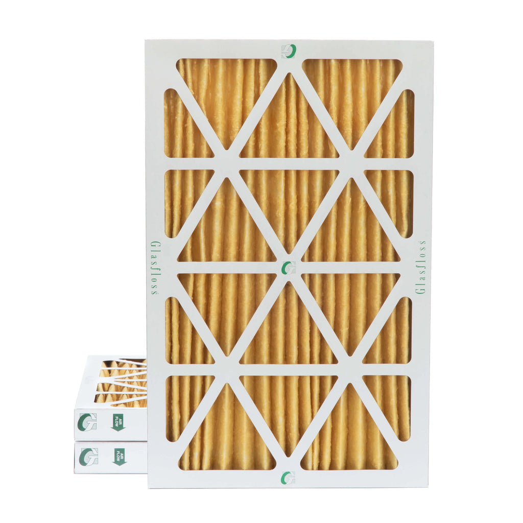 3 Pack of 18x24x2 MERV 11 Pleated 2" Unit Air Filters by Glasfloss. Actual Size: 17-1/2 x 23-1/2 x 1-3/4