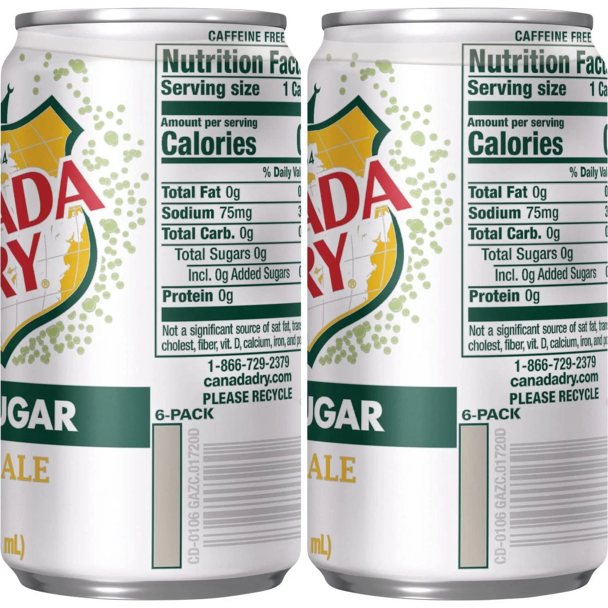 Canada Dry Soft Drink 3 Flavor Variety Pack, Canada Dry Ale, Sprite And Canada Dry Diet 7.5 Fl Oz Mini Cans (Pack Of 18)