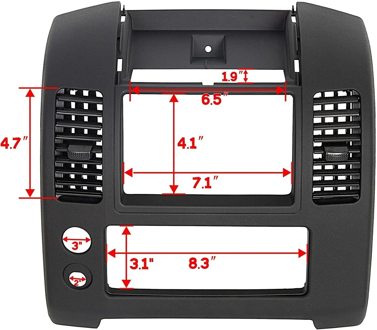 KOJEM ront Center Dash Console for 2005-2020 Nissan Frontier, Front Center Dash Console Instrument Panel Lid Bezel Dashboard Cover Replacement for Part Number 68259-ZP16C, Matte Onyx