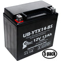 5-Pack UpStart Battery Replacement for 2012 BMW F800ST, GS 800 CC Factory Activated, Maintenance Free, Motorcycle Battery - 12V, 12AH, UB-YTX14-BS