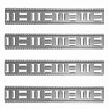 SNAP-LOC Fast-Track E-Track 32 Centimeter 4-Pack USA Galvanized Steel Horizontal Vertical, Logistic Tie-Down for Pickups, Trucks, Trailers