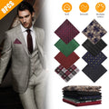 8PCS Men Silk Pocket Square Handkerchief Fashion Floral Dot Hanky Party Wedding