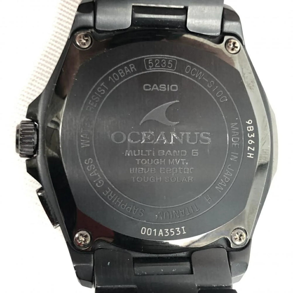 Pre-Owned CASIO OCIANUS OCW-S100B-1AJF Quartz Radio Solar Dark Casio (Fair)