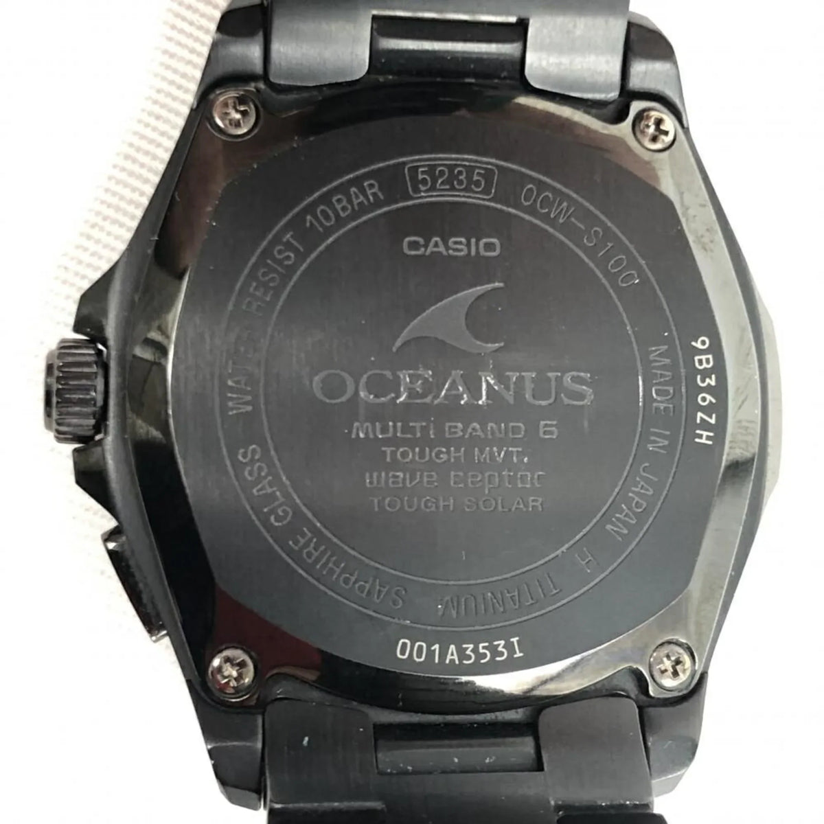 Pre-Owned CASIO OCIANUS OCW-S100B-1AJF Quartz Radio Solar Dark Casio (Fair)