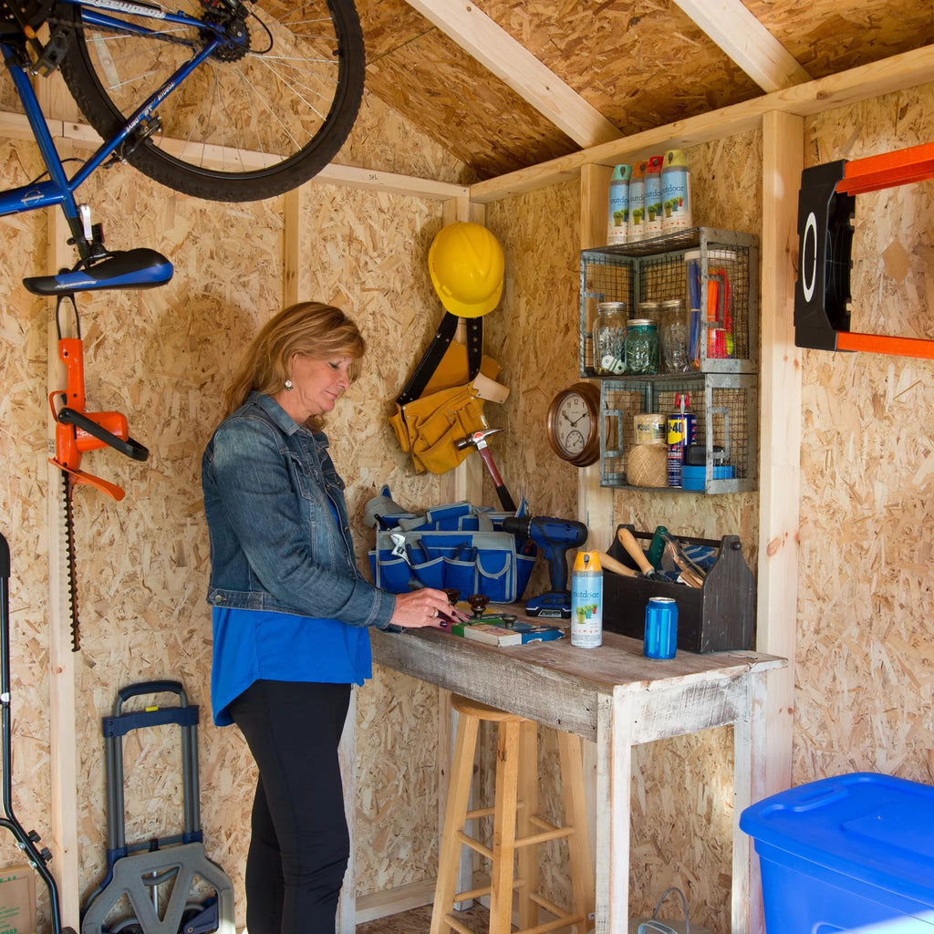 Handy Home Products Beachwood 10 ft. x 12 ft. Wood Storage Shed (with Floor)