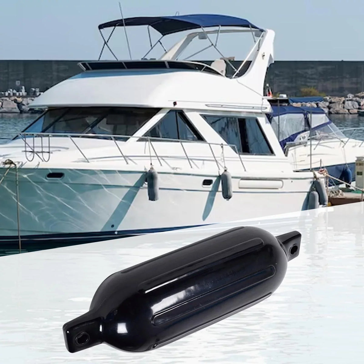 Boat for Docking Protection Ribbed Bumper Boat Anchor Accessories for Pontoon Small Sailboat Small Boat Bass Boat 14cmx50cm