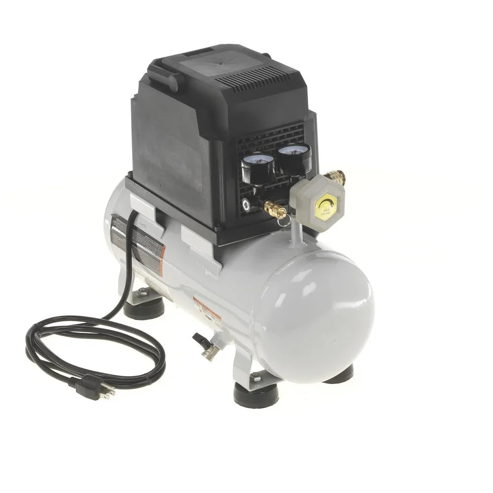 Quipall 2-.33 1/3 HP 2 Gallon Oil-Free Hotdog Air Compressor