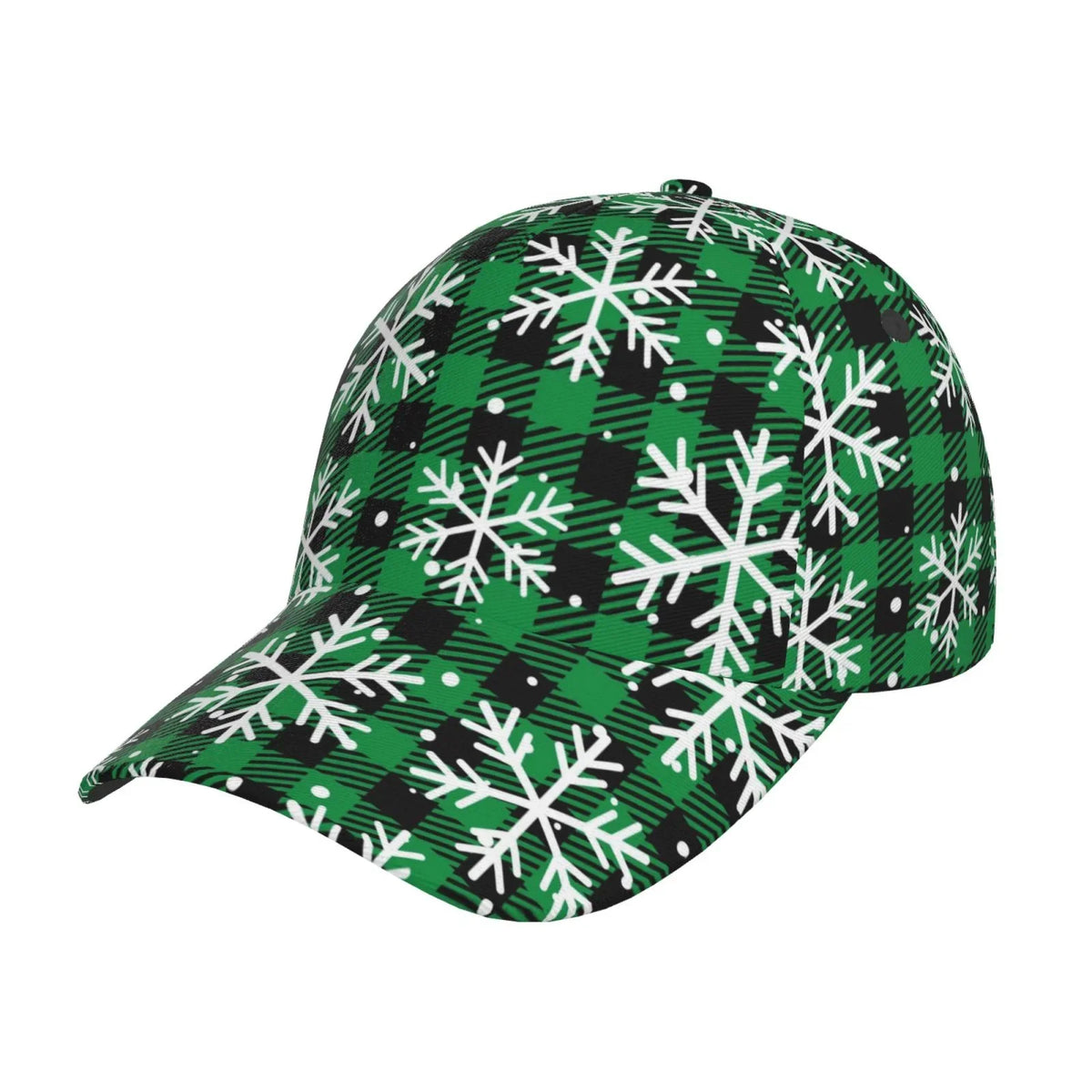 Balery Baseball Cap Adjustable Size for Running Workouts and Outdoor Activities All Seasons Dad Hat(Christmas Pattern At Buffalo Plaid)