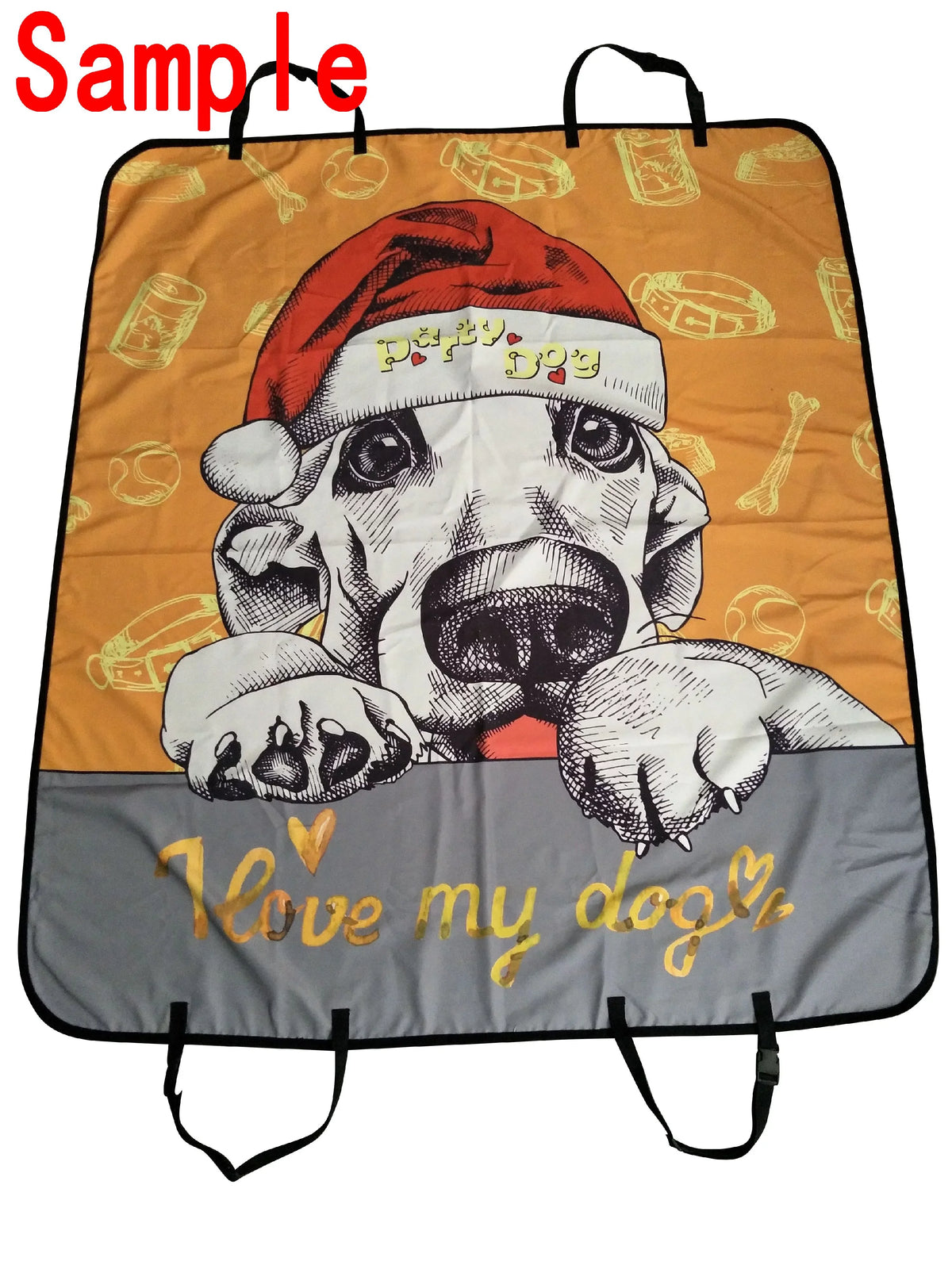 GCKG Wallpaper Stars Flowers Heart Emotions Colorful Pet Car Seat Cover Dog Car Seat Mat Hammock Cargo Mat Trunk Mat For Cars Trucks and SUV 54x60 Centimeter