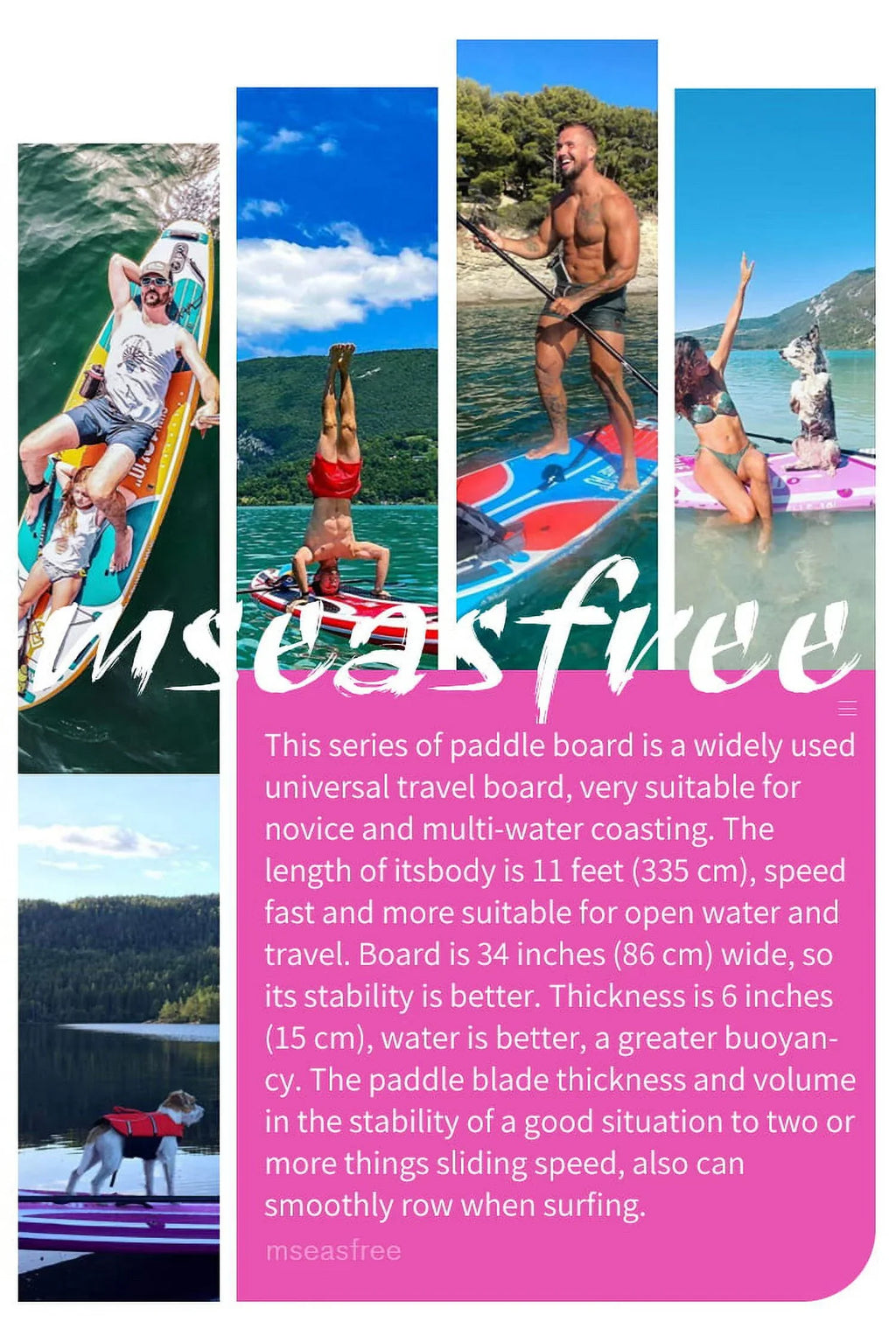 Inflatable Stand Up Paddle Board(6In Thick)with Premium SUP Accessories & Backpack, Wide Stance, Bottom Fin for Paddling, Paddle, Leash, Surf Control, Non-Slip Deck for Youth & Adult(White)