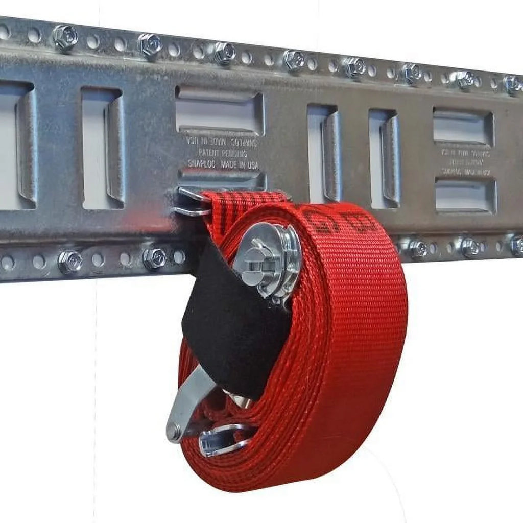 SNAP-LOC Fast-Track E-Track 32 Centimeter 4-Pack USA Galvanized Steel Horizontal Vertical, Logistic Tie-Down for Pickups, Trucks, Trailers