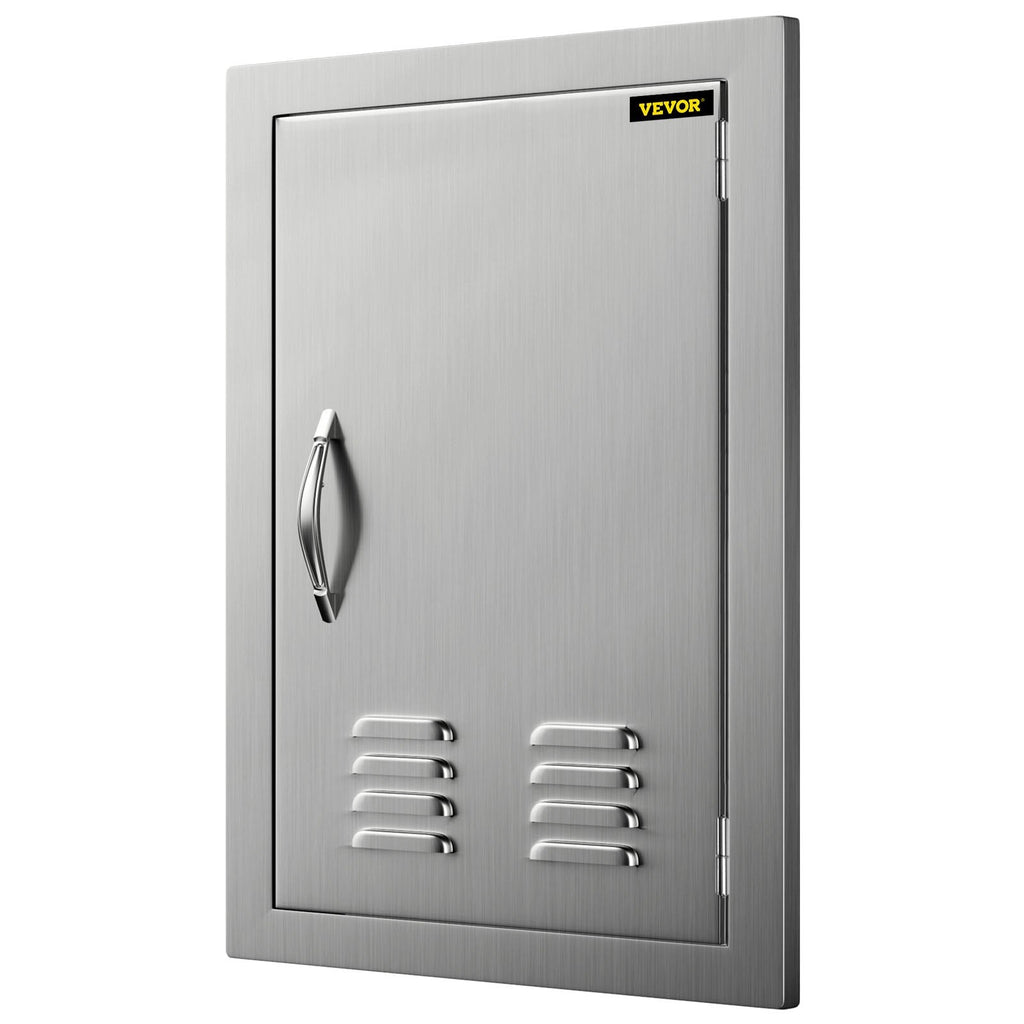 BBQ Access Door 17x24 Centimeter Stainless Steel Single Vertical Island Door with Vents for Storage
