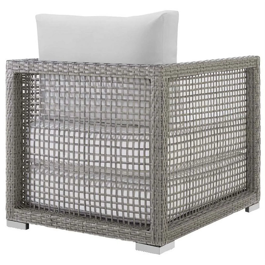 Allora Patio Chair in Gray and White