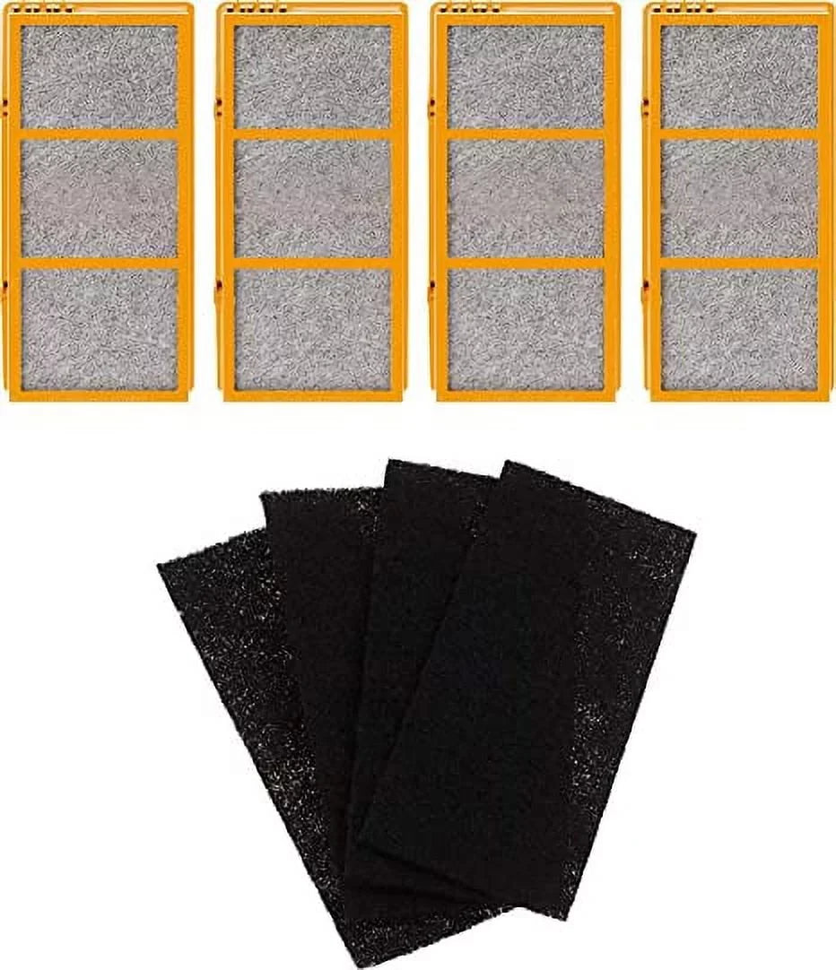 3-in-1 True HEPA Activated Carbon Air Filter Replacement with Pre Filter For Holmes AER1 Smoke Grabber HAPF30AS-U4R Air Purifier (4 HEPA Filters + 4 Carbon Filters)