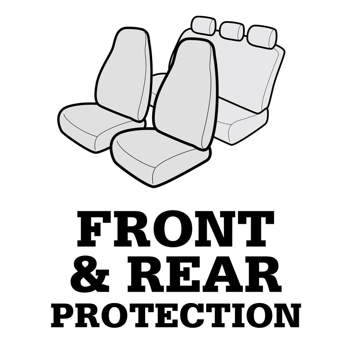 Genuine Dickies Full Vehicle Heavy Duty Polyester Car Seat Covers Onyx