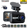 TOGUARD Dash Cam Front and Rear, 1080P Dash Camera, Dashcam with Night Vision, Car Camera with Inch LCD Display, Parking Mode, G-Sensor, Loop Recording, WDR