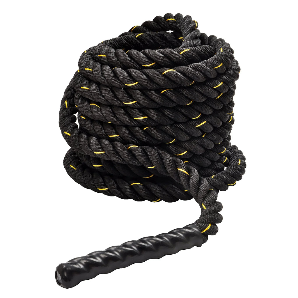 BalanceFrom Battle Rope 1.5 Centimeter Size Poly Dacron 50 FT Length, Heavy Ropes for Home Gym and Workout