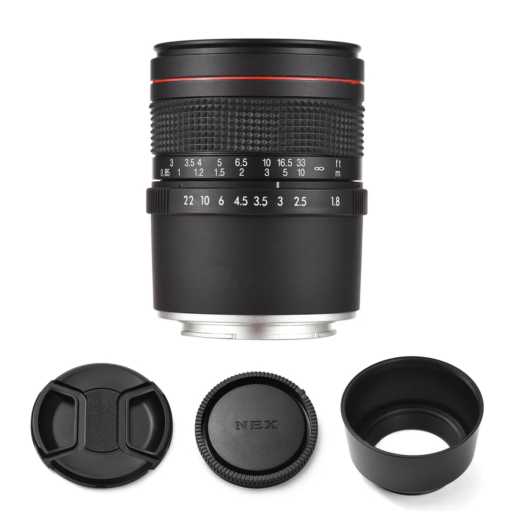 Andoer 85mm F1.8 Medium Telephoto Manual Focus Lens with Large Aperture, Suitable for Sony A7 Series, A9, A6400, A6500, A6300, A6000, A5100 Cameras