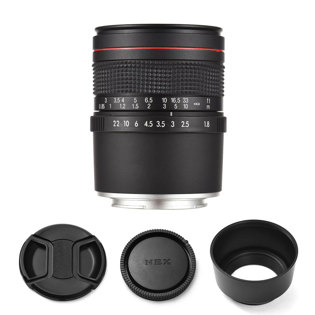 Andoer 85mm F1.8 Medium Telephoto Manual Focus Lens with Large Aperture, Suitable for Sony A7 Series, A9, A6400, A6500, A6300, A6000, A5100 Cameras