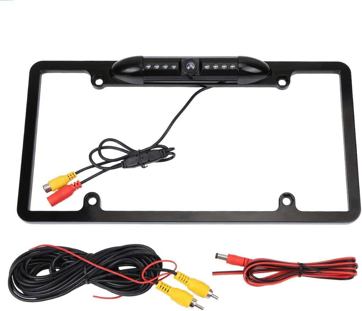 Backup Camera Rearview License Plate Frame for ALPINE X308U Midnight