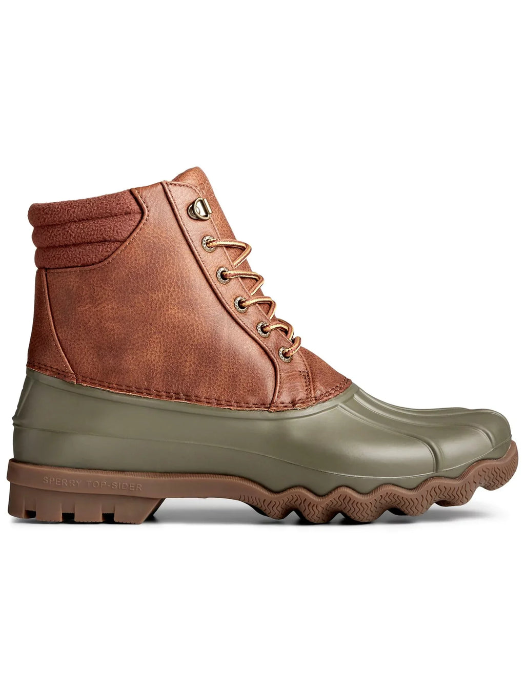 SPERRY Mens Green Water Resistant Avenue Round Toe Lace-Up Duck Boots 11.5