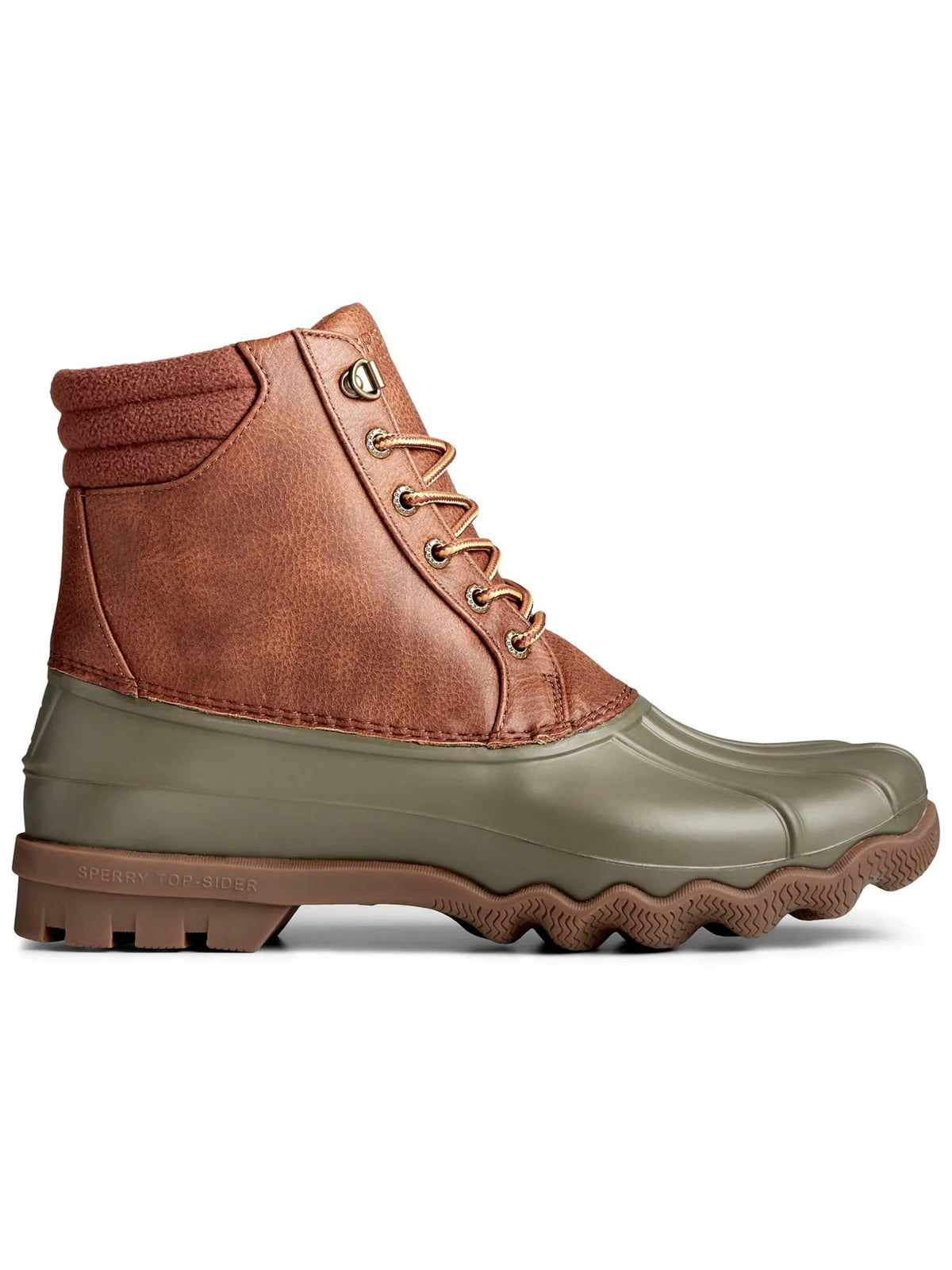 SPERRY Mens Green Water Resistant Avenue Round Toe Lace-Up Duck Boots 11.5