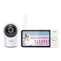 VTech Smart WiFi Video Baby Monitor with Unit High Definition Display and 1080p 360-Degree Panoramic Viewing Pan and Tilt HD Camera, RM5864HD, White