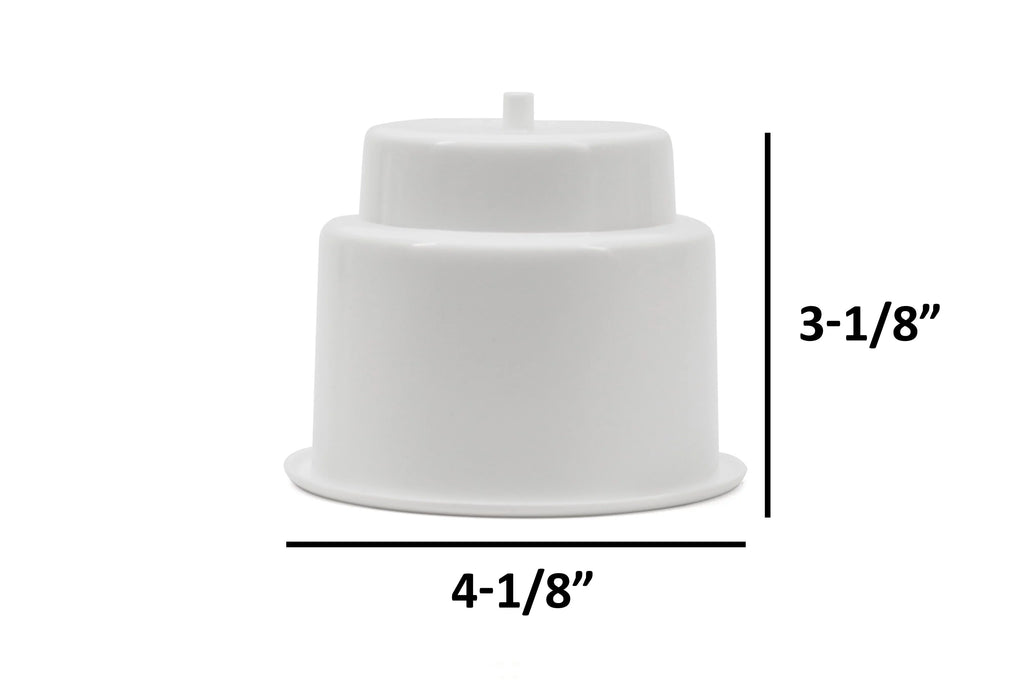 Red Hound Auto 10 Cup Holders Plastic Pocket Recessed Insert Universal with Drain for Boat RV Car Truck Marine Pontoon Motorhome Camper Drop In White 3-1/2 Unit I.D. & 4-1/8 Centimeter O.D.