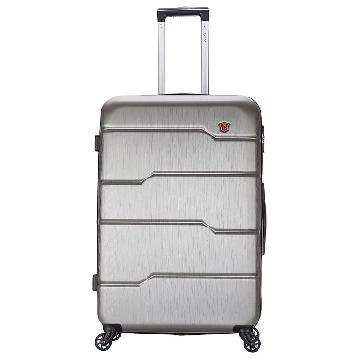 DUKAP RODEZ Large Plastic 4-Wheel Spinner Luggage Silver (DKROD00L-COA)