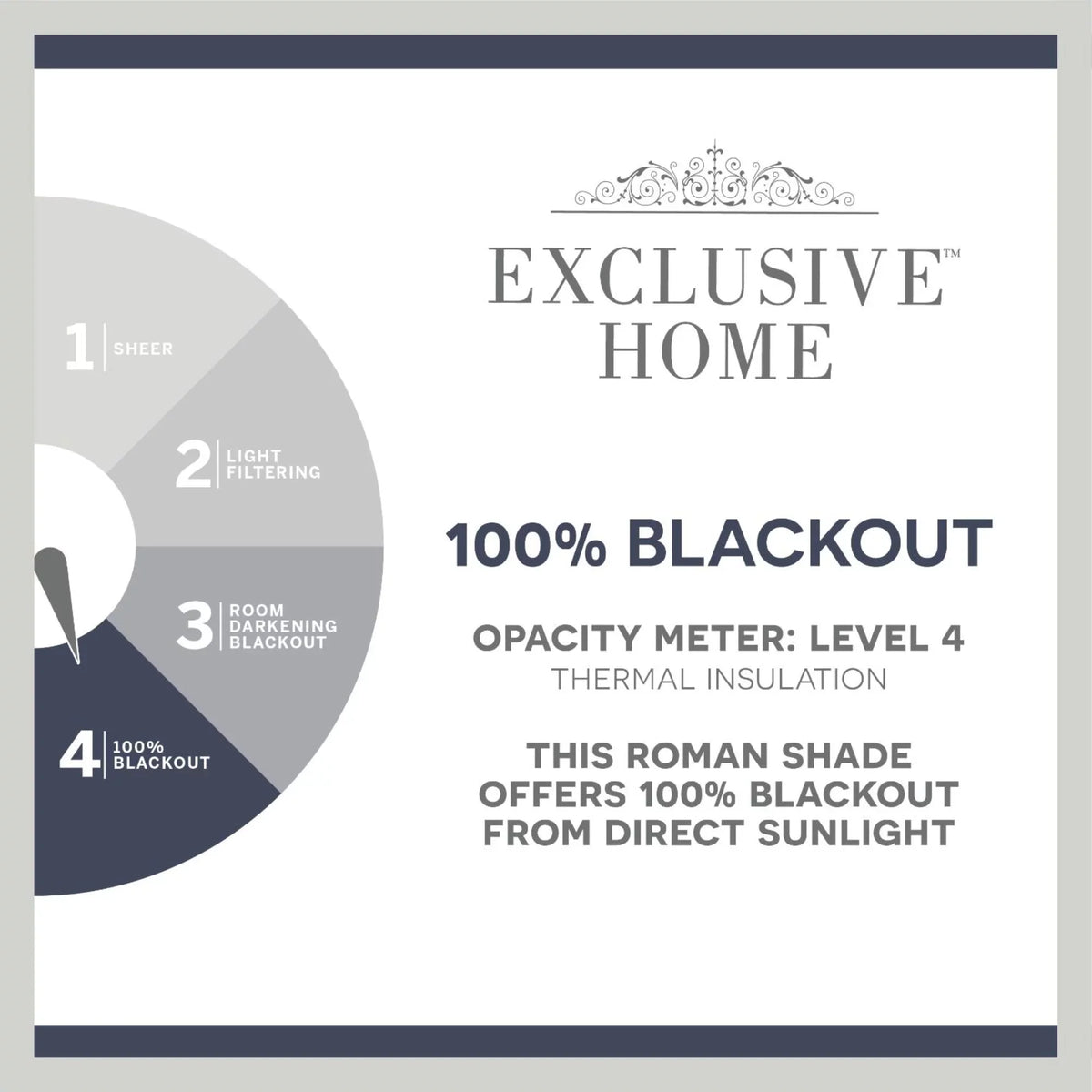 Exclusive Home Bolan Botanical Total Charcoal Roman Shade, 23"x 64", Sage