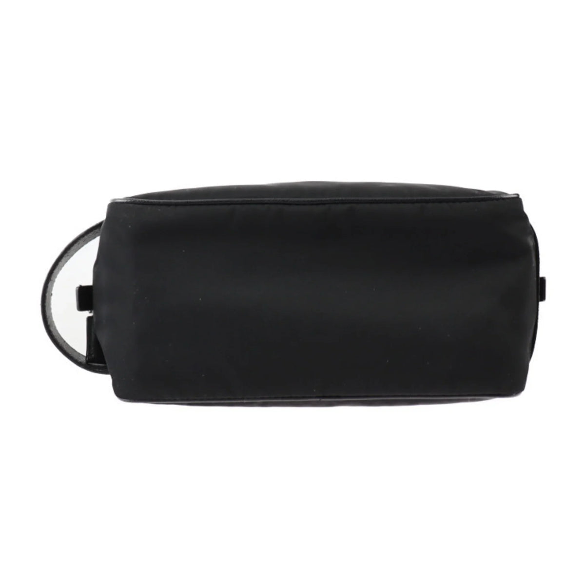 Pre-Owned PRADA Prada second bag 2NA819 nylon leather Dark silver hardware clutch handbag triangle logo (Good)
