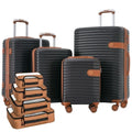 4 Piece Luggage Set Suitcase Set, ABS Hard Shell Lightweight Expandable Travel Luggage with 4 Packing Cubes, TSA Lock, Spinner Wheels for Men Women