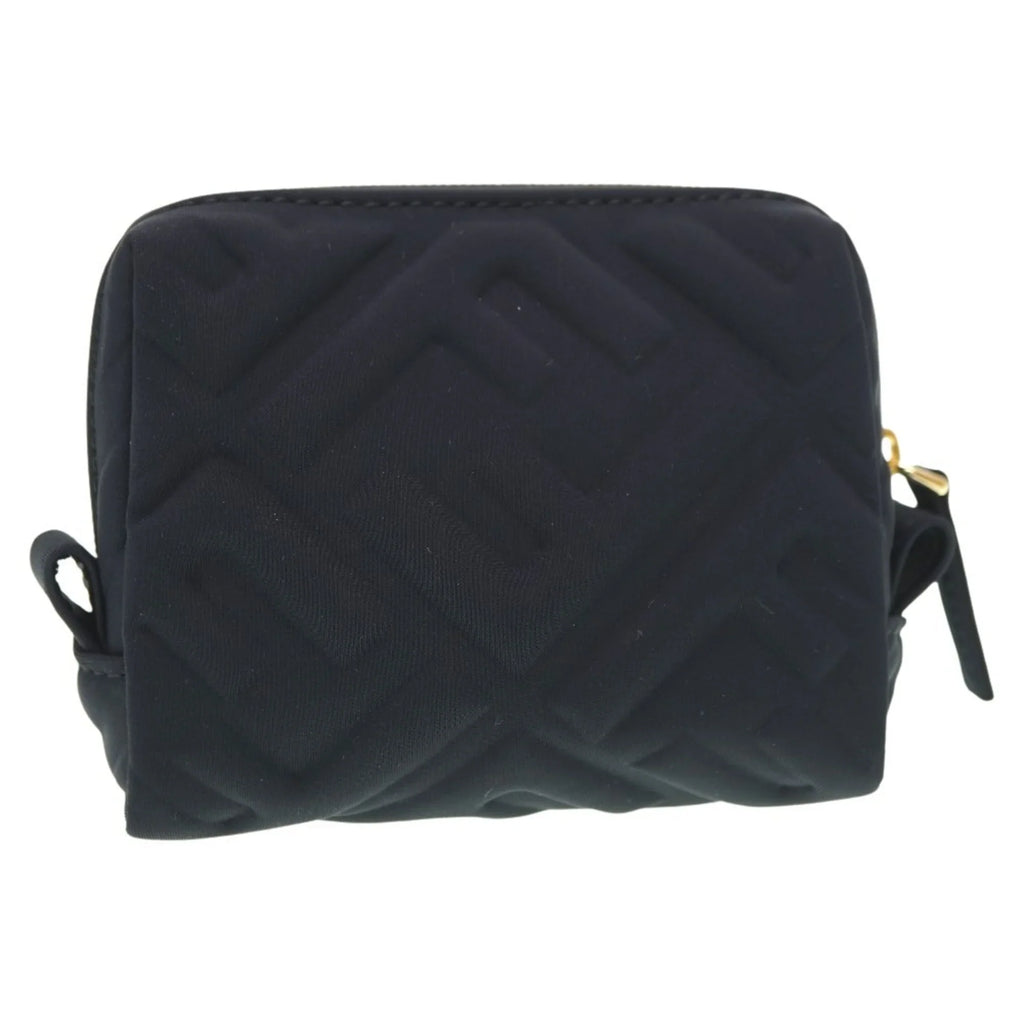 Pre-Owned Fendi Makeup Pouch 8N0179 Nylon Dark 0061FENDI 6A0061ZE5 (Like New)
